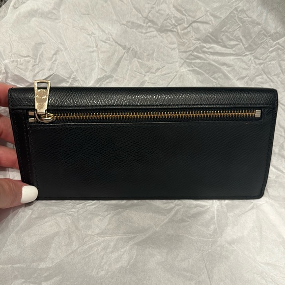 Coach Soft Wallet in Black Crossgrain Saffiano Leather - Picture 2 of 8
